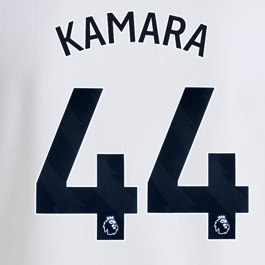 2024 2025 OFFICIAL ASTON VILLA KAMARA 44 AWAY PLAYER SIZE NAME SET