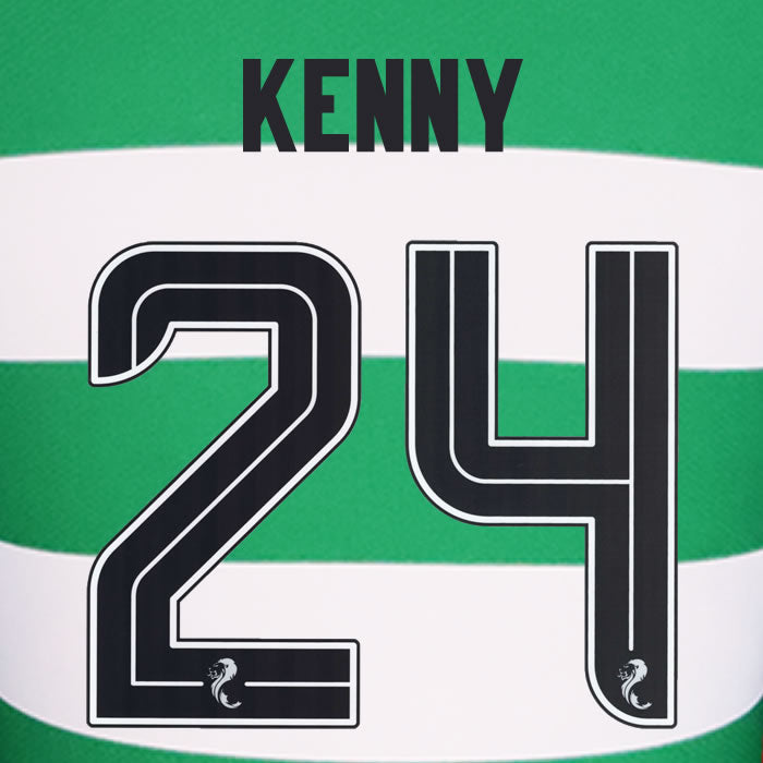 2024 2025 Celtic KENNY 24 WHITE HOME OFFICIAL PLAYER SIZE NAMESET