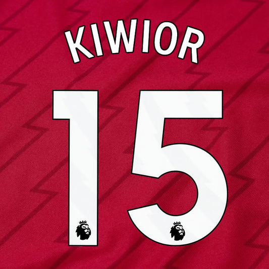 2023 2024 OFFICIAL ARSENAL KIWIOR 15 HOME PLAYER SIZE NAME SET