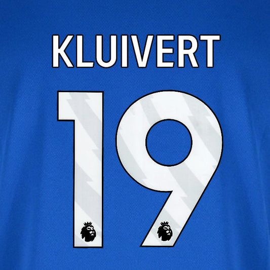 2025 2026 BOURNEMOUTH KLUIVERT 19 WHITE AWAY PLAYER SIZE NAME SET