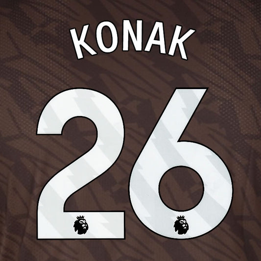 2025 2026 BRENTFORD KONAK 26 WHITE AWAY PLAYER SIZE NAME SET