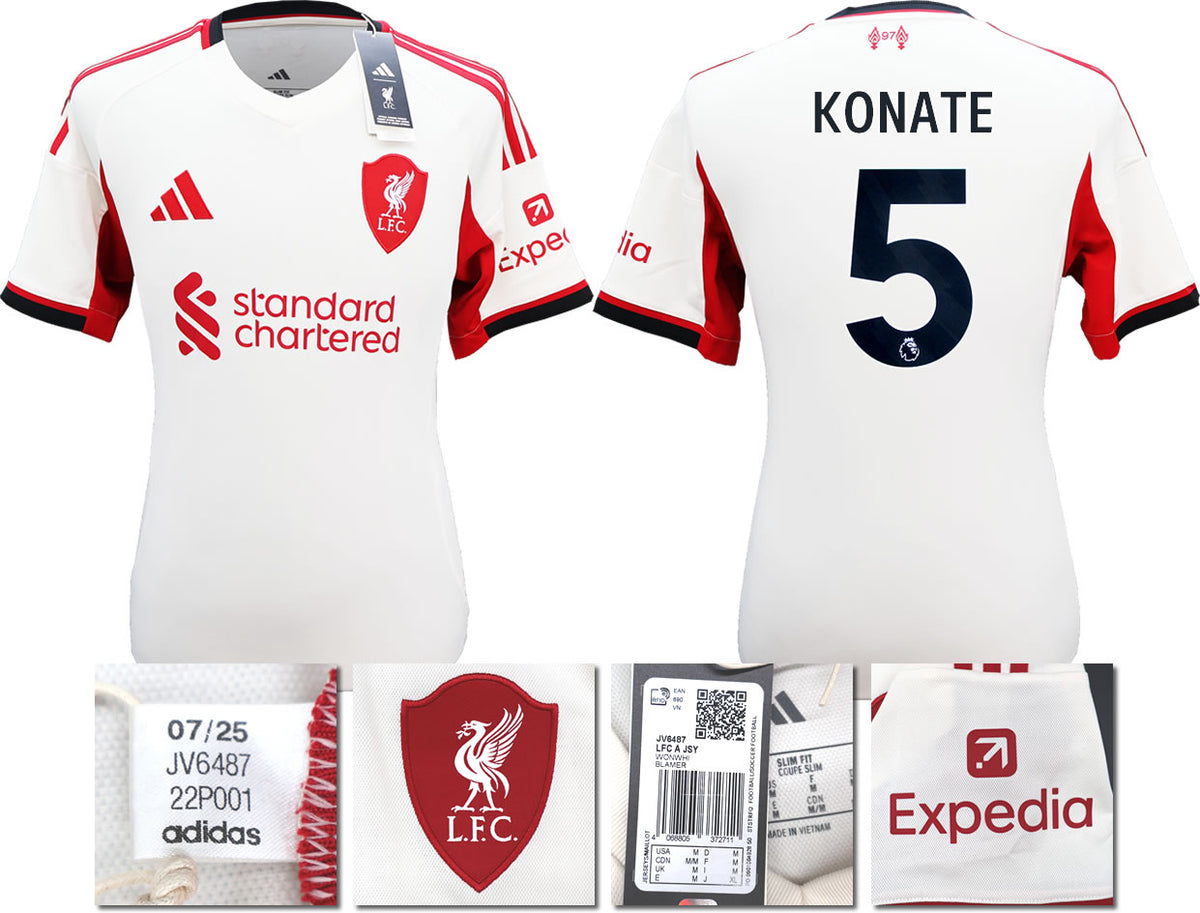 BNWT 2025 2026 LIVERPOOL AWAY SHIRT KONATÉ 5 MEN'S