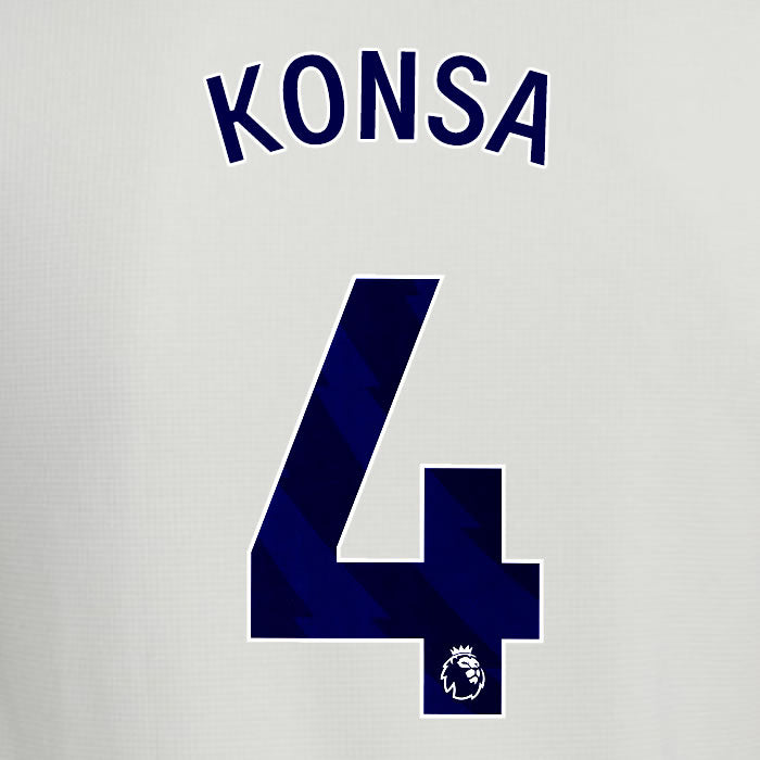2025 2026 ASTON VILLA KONSA 4 OFFICIAL BLUE 3RD PLAYER SIZE NAMESET