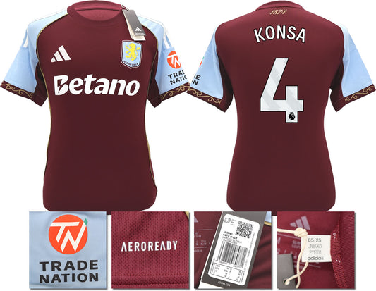 BNWT 2025/26 ASTON VILLA FC HOME SHIRT KONSA 4