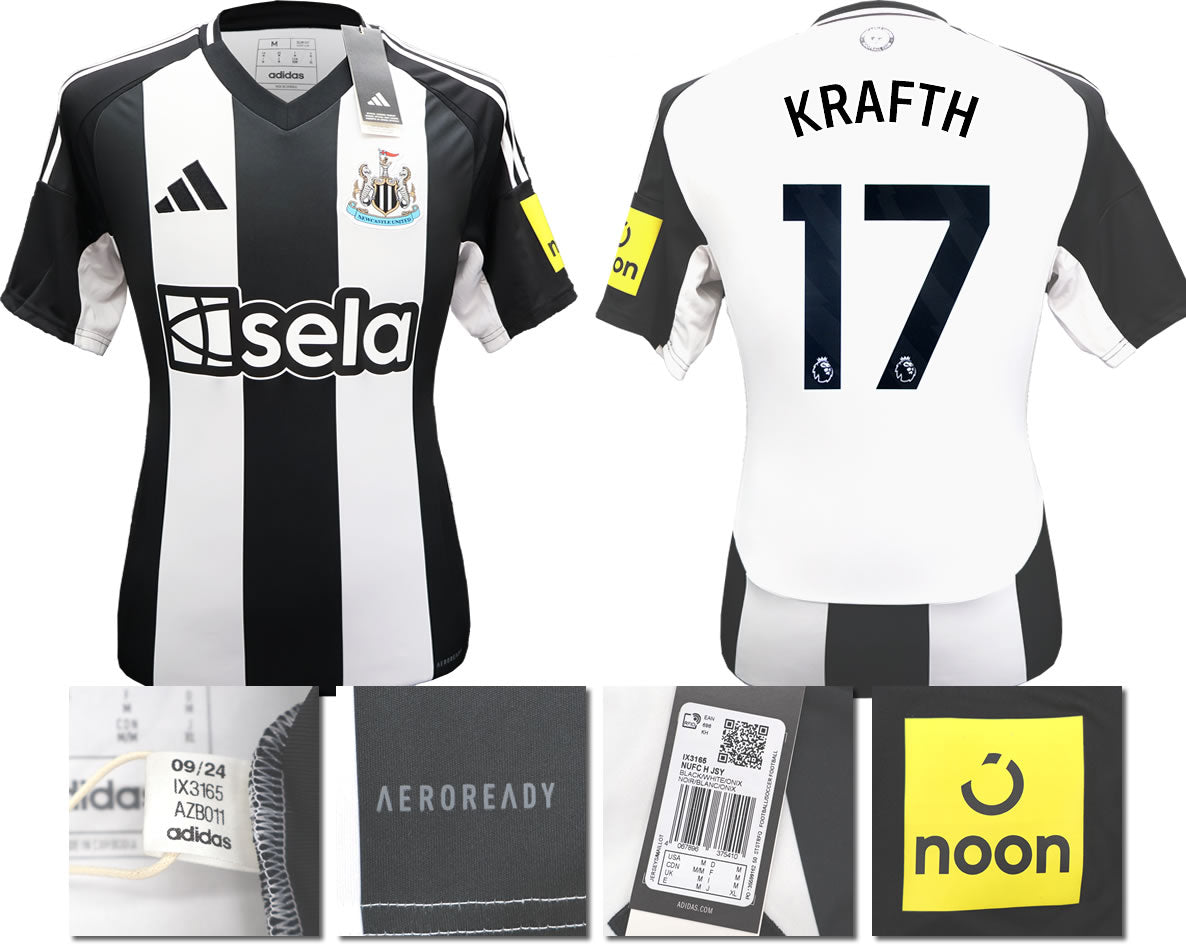 BNWT 2024 2025 NEWCASTLE UNITED HOME SHIRT KRAFTH 17 MEN'S