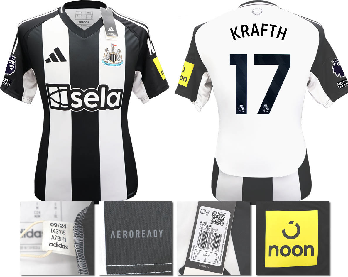 BNWT 2024 2025 NEWCASTLE UNITED HOME SHIRT KRAFTH 17 MEN'S