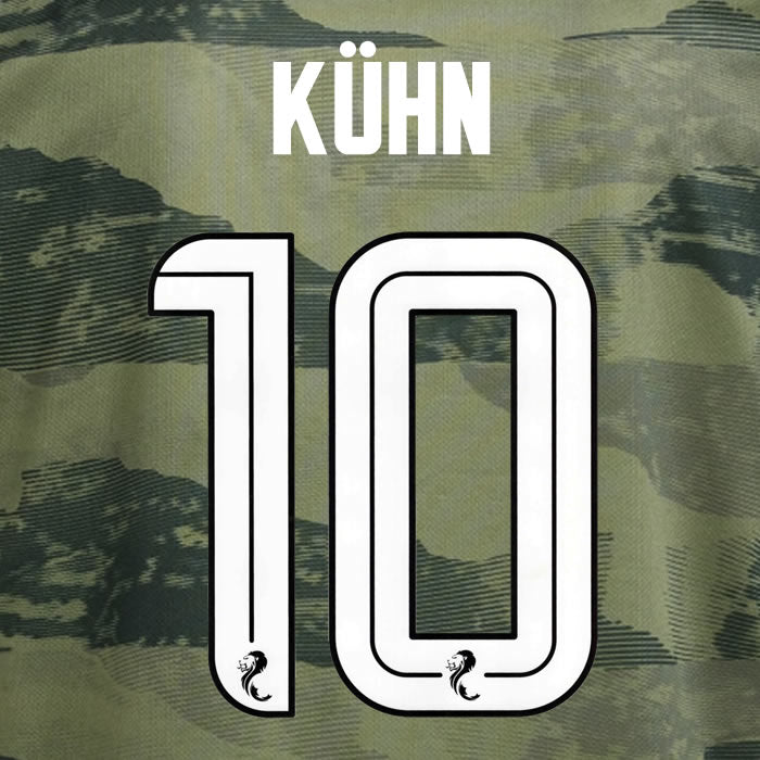 2024 2025 Celtic KÜHN 10 WHITE 3RD OFFICIAL PLAYER SIZE NAMESET