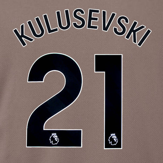 2023 2024 OFFICIAL TOTTENHAM HOTSPUR KULUSEVSKI 21 3RD PLAYER SIZE NAME SET