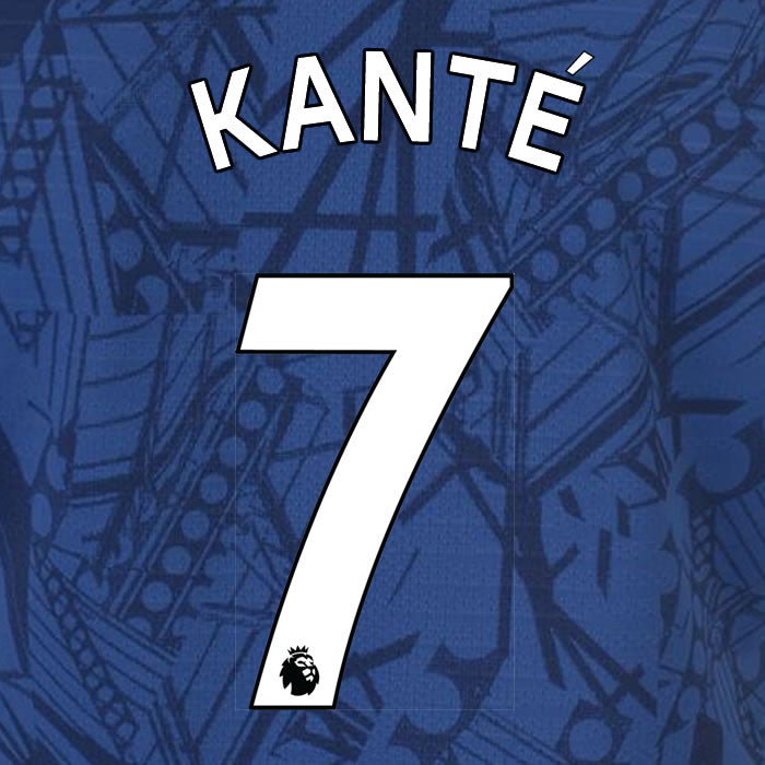 2019 2020 CHELSEA KANTÉ 7 WHITE HOME OFFICIAL PLAYER SIZE NAME SET
