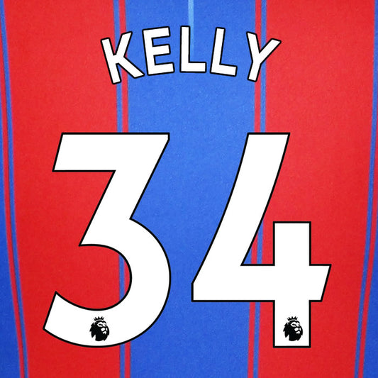 2019 2020 CRYSTAL PALACE KELLY 34 WHITE HOME OFFICIAL PLAYER SIZE NAME SET
