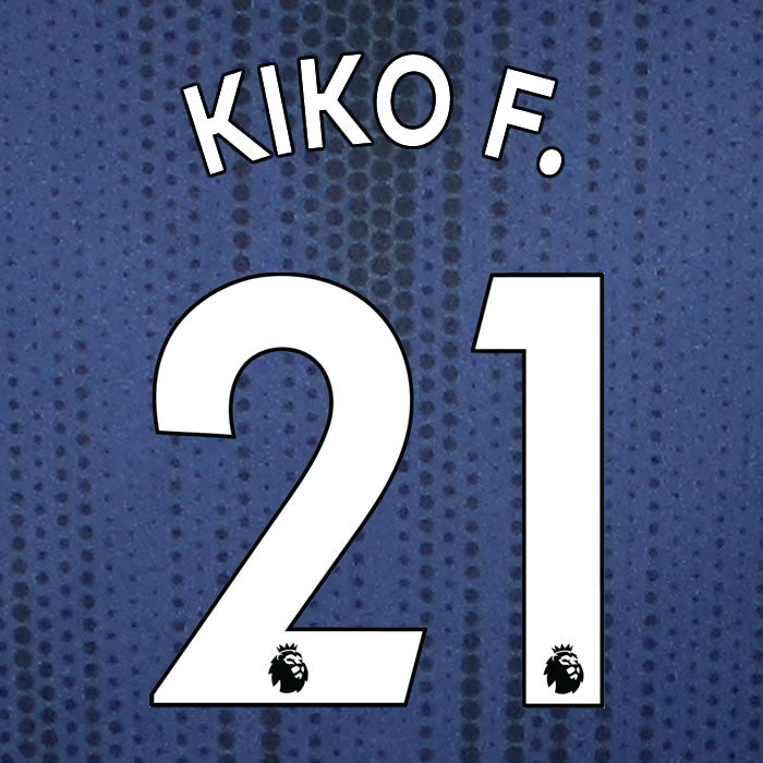 2019 2020 WATFORD FEMENÍA 21 WHITE AWAY OFFICIAL PLAYER SIZE NAME SET