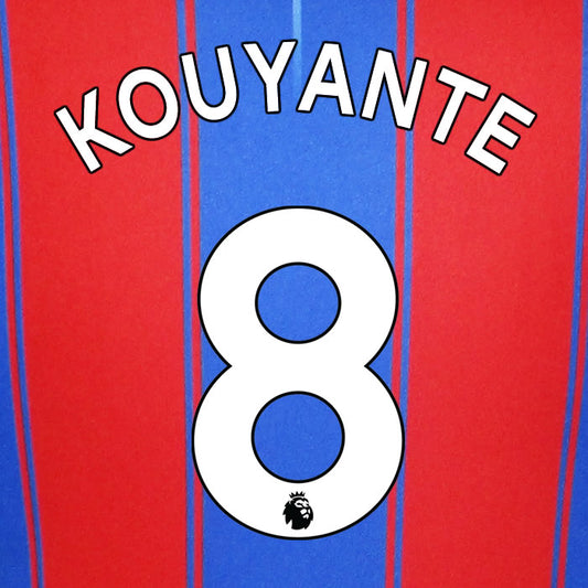 2019 2020 CRYSTAL PALACE KOUYATÉ 8 WHITE HOME OFFICIAL PLAYER SIZE NAME SET