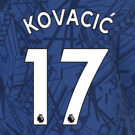 2019 2020 CHELSEA KOVAČIĆ 17 WHITE HOME OFFICIAL PLAYER SIZE NAME SET