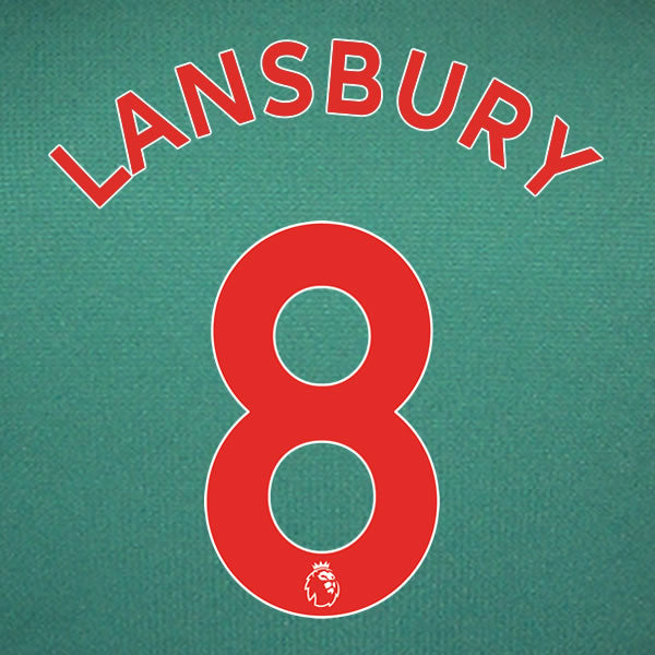 2019 2020 ASTON VILLA LANSBURY 8 WHITE 3RD OFFICIAL PLAYER SIZE NAME SET