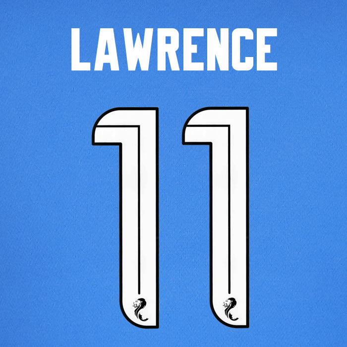 2024 2025 Rangers LAWRENCE 11 WHITE HOME OFFICIAL PLAYER SIZE NAMESET