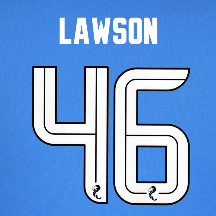 2025 2026 Rangers LAWSON 46 WHITE HOME OFFICIAL PLAYER SIZE NAMESET