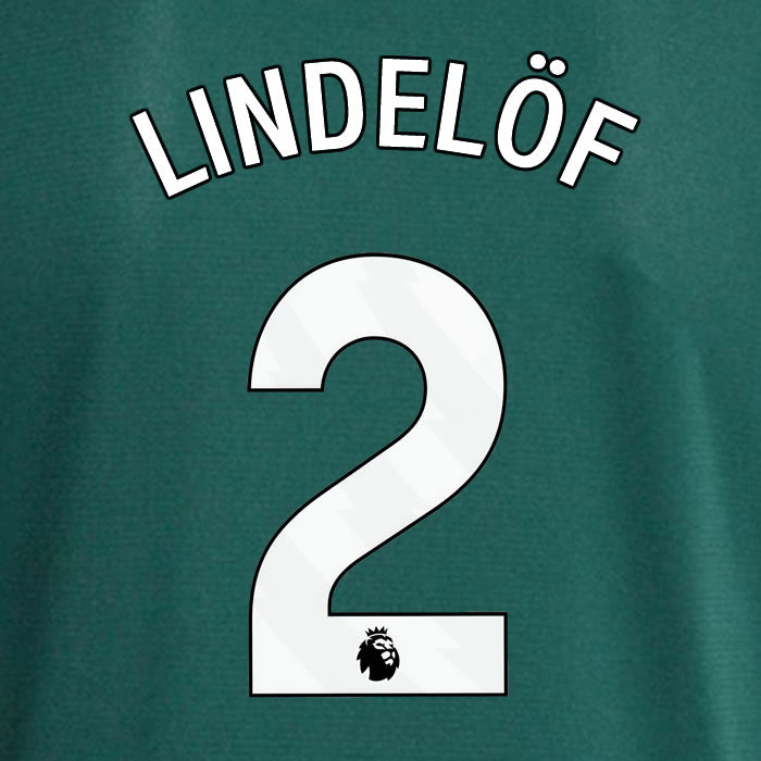 2023 2024 OFFICIAL MANCHESTER UNITED LINDELÖF 2 AWAY PLAYER SIZE NAME SET
