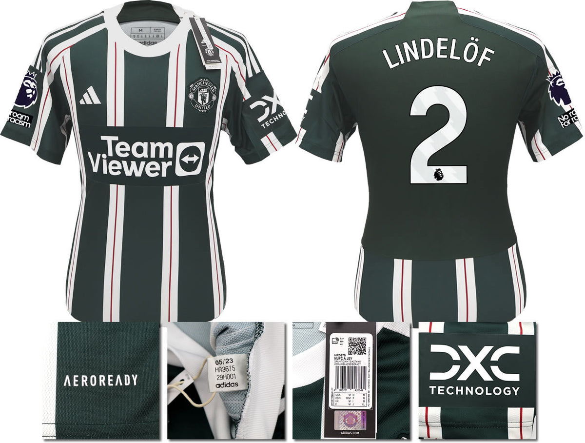 BNWT 2023 2024 MAN UTD ADIDAS AWAY SHIRT LINDELOF 2