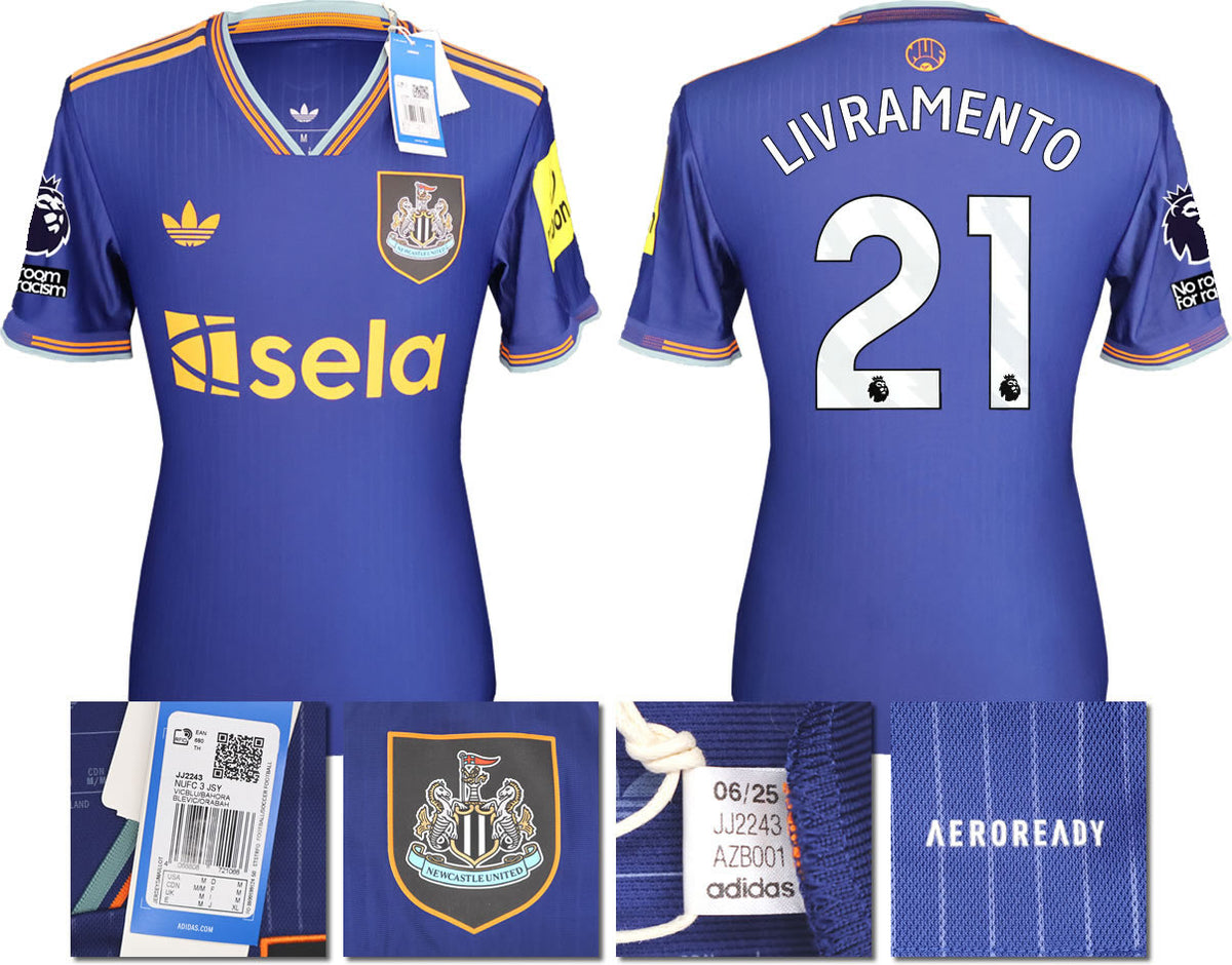 BNWT 2025/2026 Newcastle United FC adidas LIVRAMENTO 21 3rd Shirt