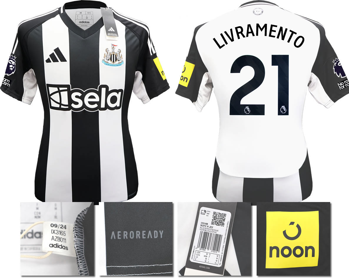 BNWT 2024 2025 NEWCASTLE UNITED HOME SHIRT LIVRAMENTO 21 MEN'S