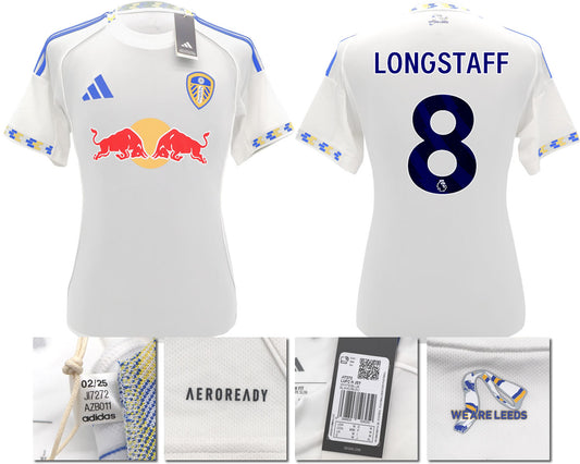BNWT 2025/2026 Leeds United FC adidas LONGSTAFF 8 Home Shirt – Official Player Options Available