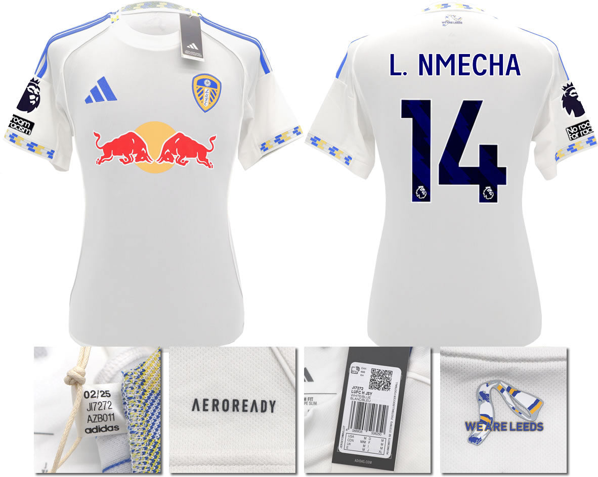 BNWT 2025/2026 Leeds United FC adidas NMECHA 14 Home Shirt – Official Player Options Available