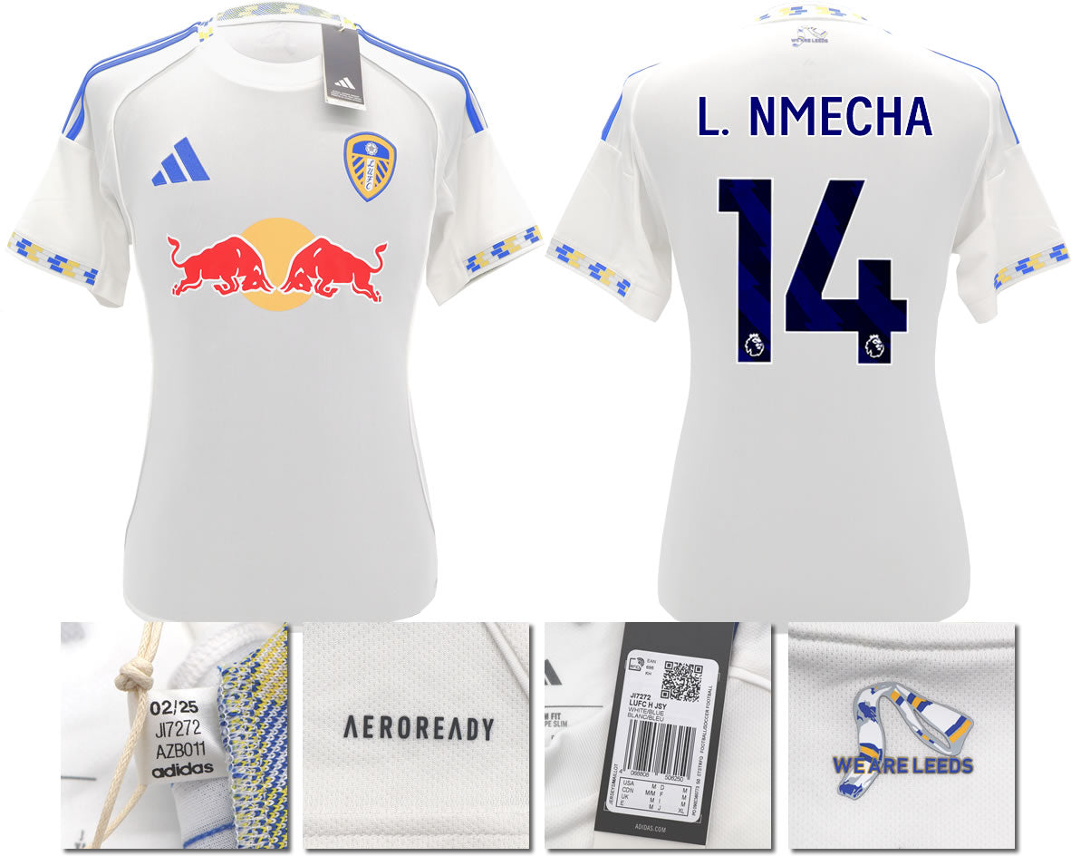 BNWT 2025/2026 Leeds United FC adidas NMECHA 14 Home Shirt – Official Player Options Available