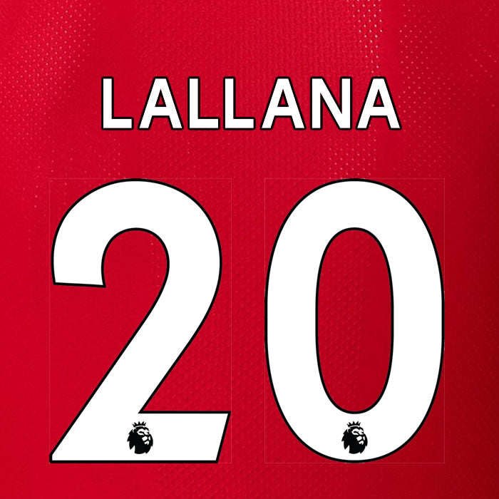 2019 2020 LIVERPOOL LALLANA 20 WHITE HOME OFFICIAL PLAYER SIZE NAME SET