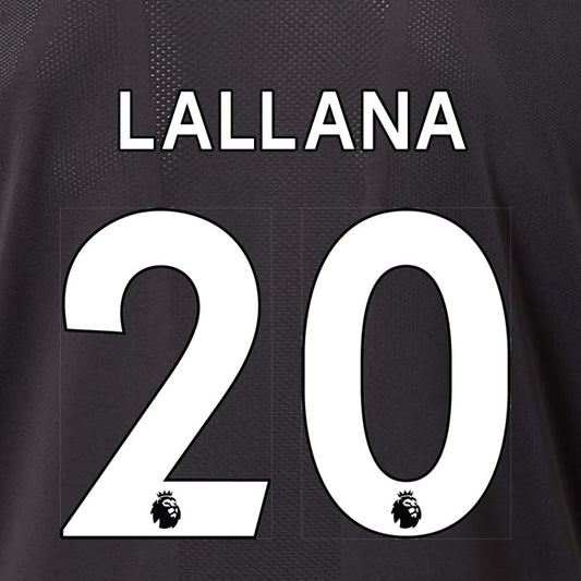 2019 2020 LIVERPOOL LALLANA 20 WHITE AWAY OFFICIAL PLAYER SIZE NAME SET