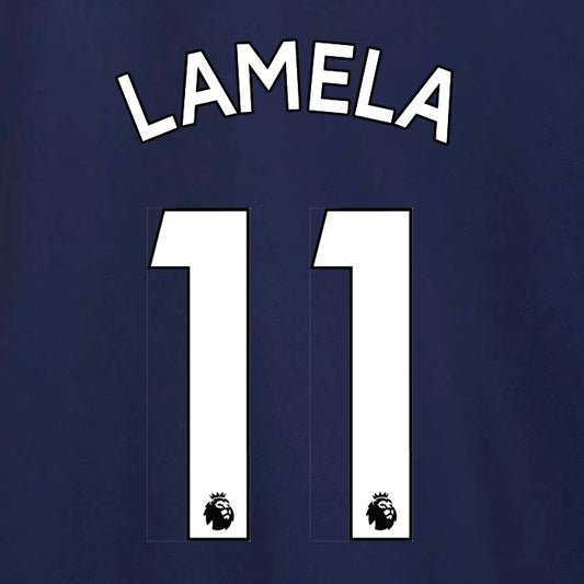 2019 2020 TOTTENHAM HOTSPUR LAMELA 11 WHITE AWAY OFFICIAL PLAYER SIZE NAME SET