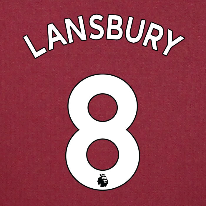 2019 2020 ASTON VILLA LANSBURY 8 WHITE HOME OFFICIAL PLAYER SIZE NAME SET