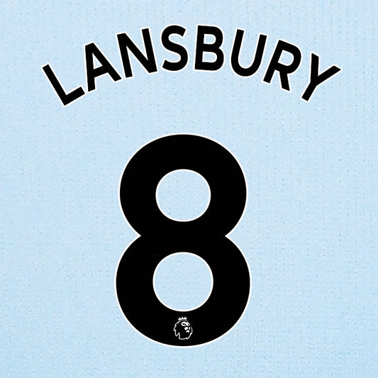 2019 2020 ASTON VILLA LANSBURY 8 WHITE AWAY OFFICIAL PLAYER SIZE NAME SET