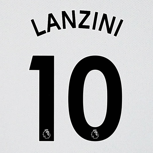 2019 2020 WEST HAM LANZINI 10 WHITE AWAY OFFICIAL PLAYER SIZE NAME SET