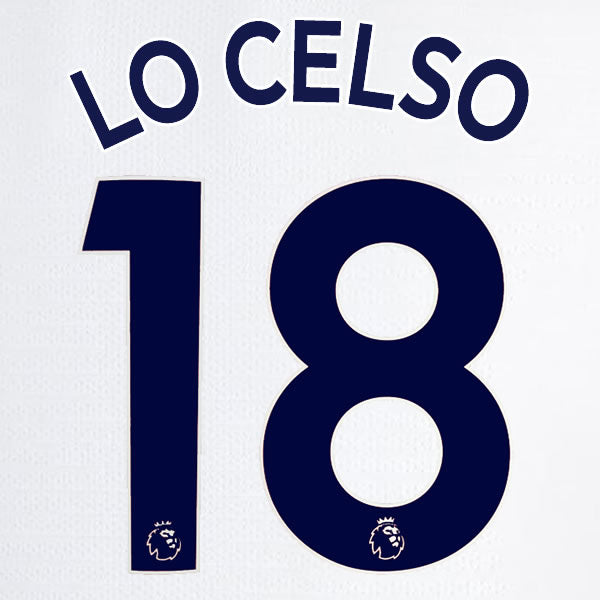 2019 2020 TOTTENHAM HOTSPUR LO CELSO 18 WHITE HOME OFFICIAL PLAYER SIZE NAME SET