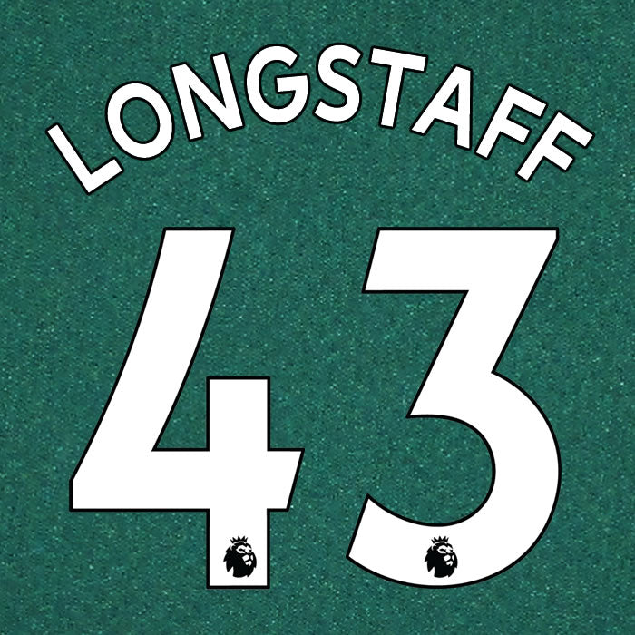 2019 2020 NEWCASTLE UNITED M. LONGSTAFF 43 WHITE AWAY OFFICIAL PLAYER SIZE NAME SET