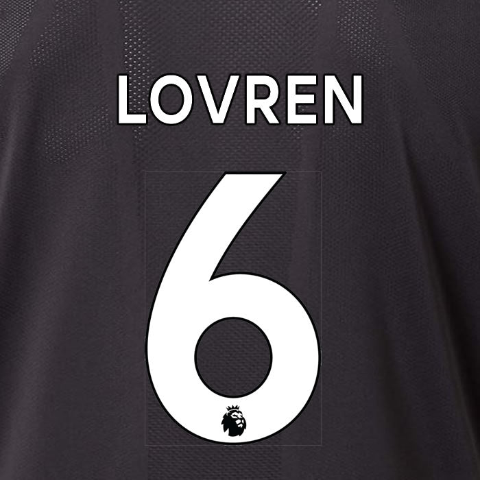 2019 2020 LIVERPOOL LOVREN 6 WHITE AWAY OFFICIAL PLAYER SIZE NAME SET