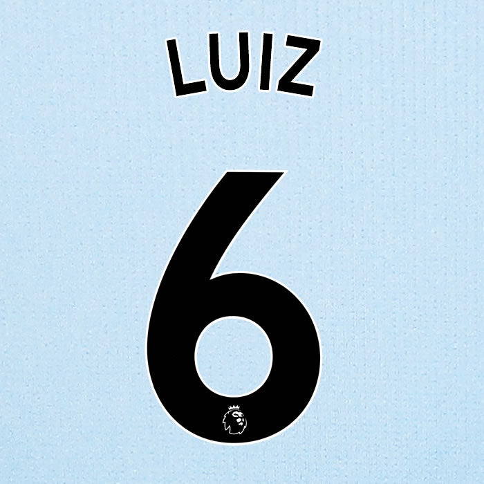 2019 2020 ASTON VILLA DOUGLAS LUIZ 6 WHITE AWAY OFFICIAL PLAYER SIZE NAME SET