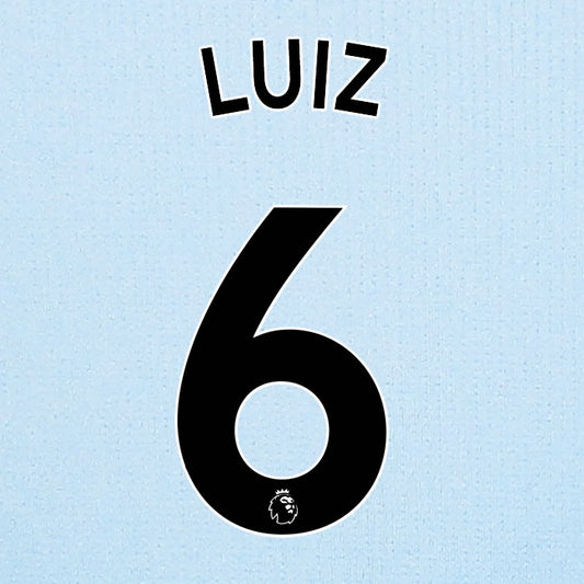 2019 2020 ASTON VILLA DOUGLAS LUIZ 6 WHITE AWAY OFFICIAL PLAYER SIZE NAME SET