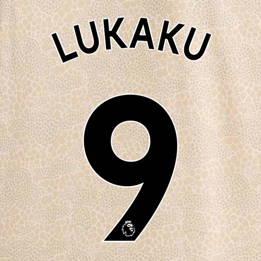 2019 2020 MANCHESTER UNITED LAK AKU 9 WHITE AWAY OFFICIAL PLAYER SIZE NAME SET
