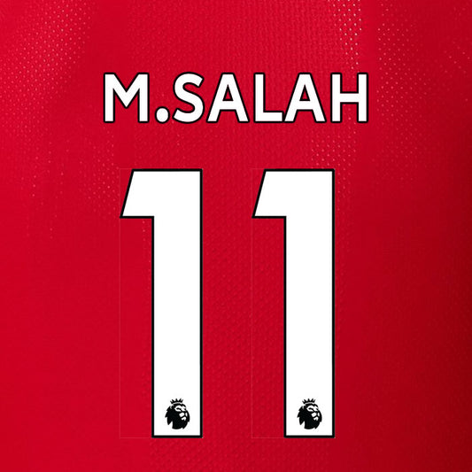 2019 2020 LIVERPOOL M. SALAH 11 WHITE HOME OFFICIAL PLAYER SIZE NAME SET