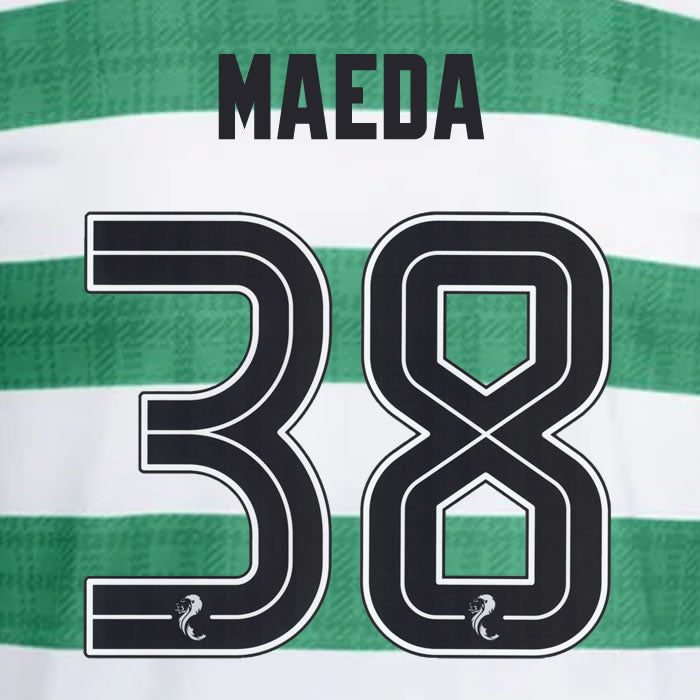 2025 2026 Celtic MAEDA 38 WHITE HOME OFFICIAL PLAYER SIZE NAMESET