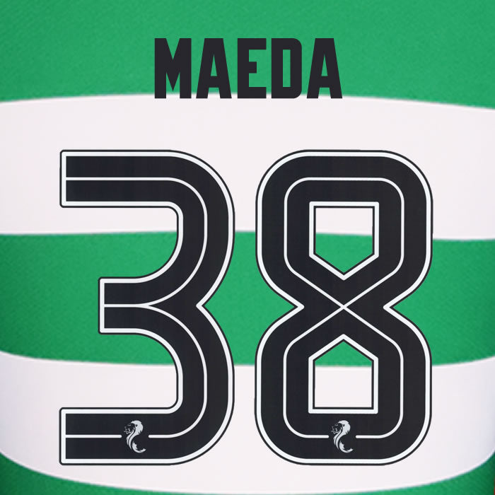 2024 2025 Celtic MAEDA 38 WHITE HOME OFFICIAL PLAYER SIZE NAMESET