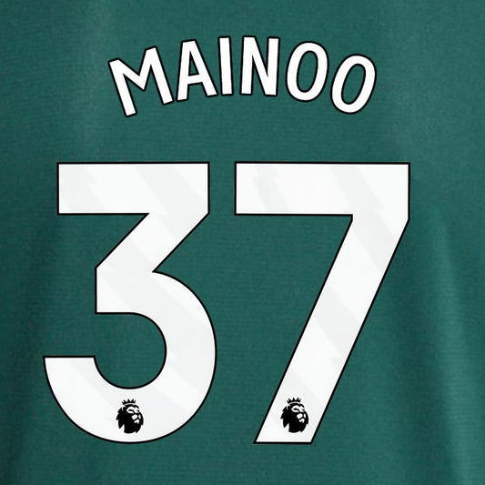 2023 2024 OFFICIAL MANCHESTER UNITED MAINOO 37 AWAY PLAYER SIZE NAME SET
