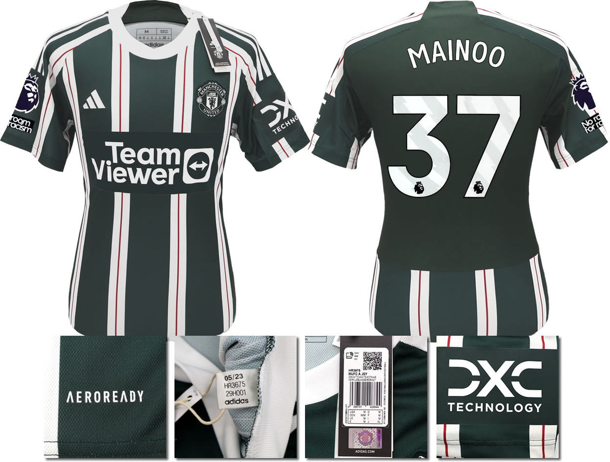 BNWT 2023 2024 MAN UTD ADIDAS AWAY SHIRT MAINOO 37
