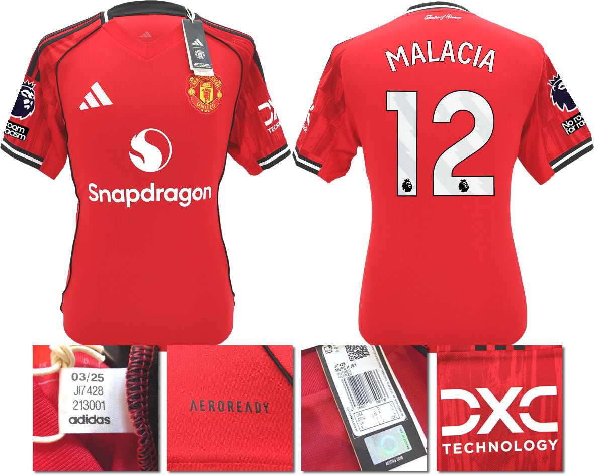 BNWT 2025 2026 MANCHESTER UNITED ADIDAS HOME SHIRT MALACIA 12
