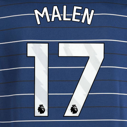 2024 2025 OFFICIAL ASTON VILLA MALEN 17 3RD PLAYER SIZE NAME SET