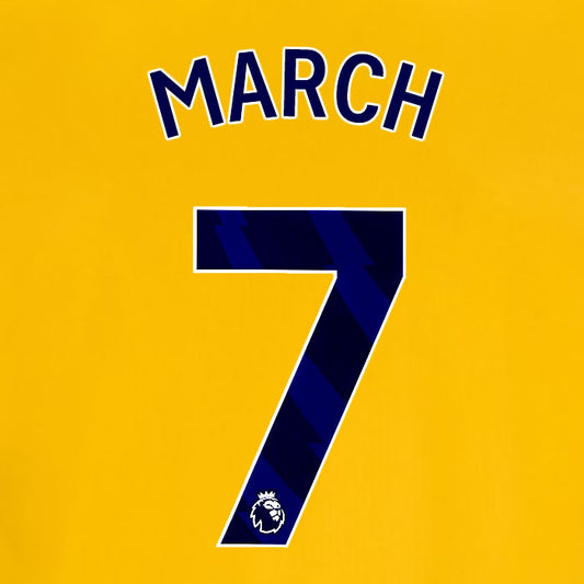 2025 2026 OFFICIAL BRIGHTON HOVE ALBION MARCH 7 3RD PLAYER SIZE NAME SET