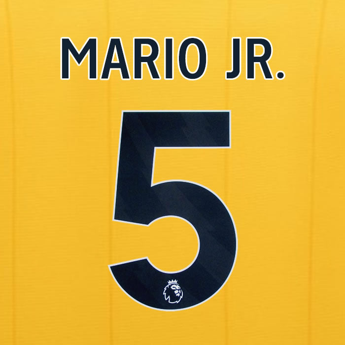 2023 2024 OFFICIAL WOLVERHAMPTON WANDERERS MARIO JR 5 HOME PLAYER SIZE NAME SET