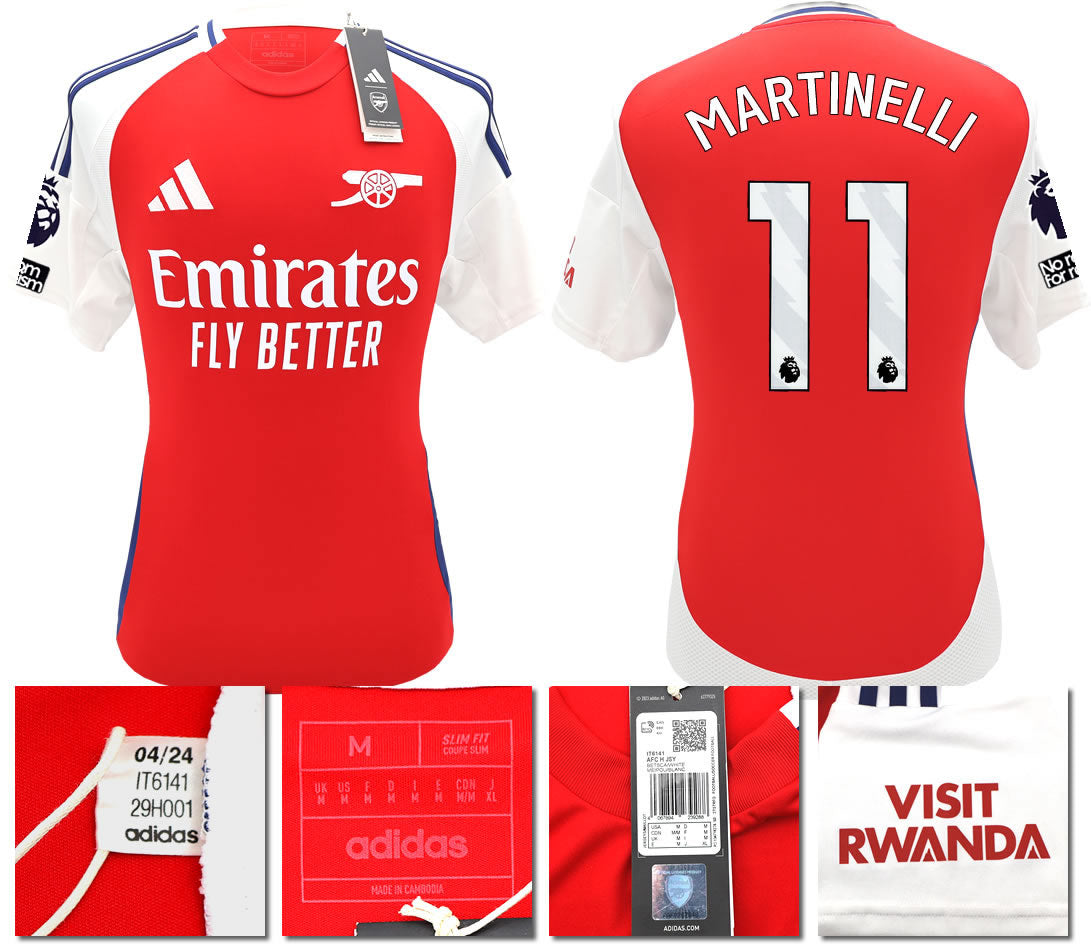 BNWT 2024/2025 ARSENAL F.C. ADIDAS HOME SHIRT MARTINELLI 11