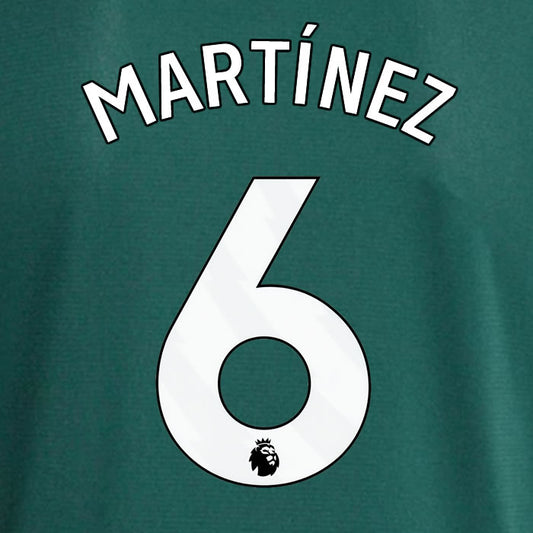 2023 2024 OFFICIAL MANCHESTER UNITED MARTÍNEZ 6 AWAY PLAYER SIZE NAME SET